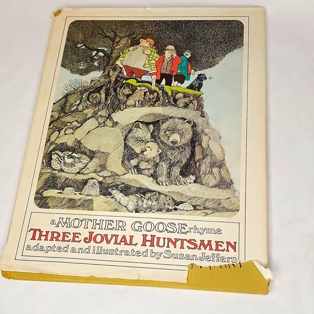 Three Jovial Huntsmen (Mother Goose Rhyme) Susan Jeffers HC Bradbury 1973